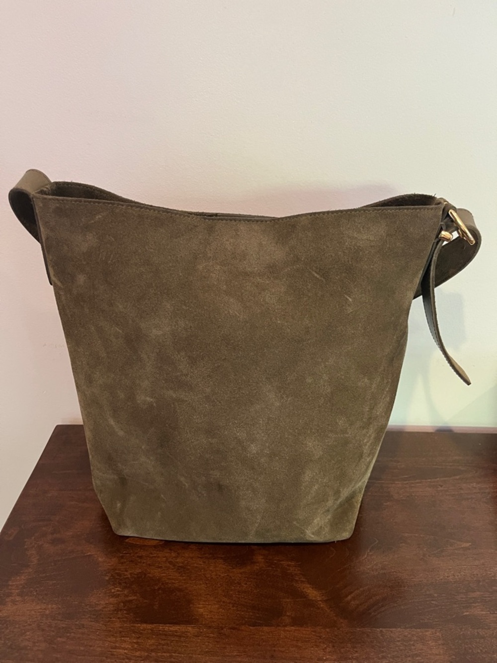 Madewell Olive Suede Shoulder Bag